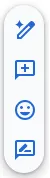 Floating buttons on the side of the document
