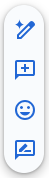 Floating buttons on the side of the document