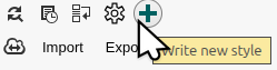 The "Write new style" button in the Stylus manager