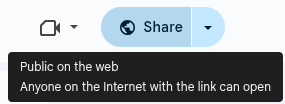 Кнопка Share у Google Docs